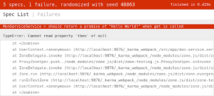 Rapport des tests unitaires suite à la création de get()